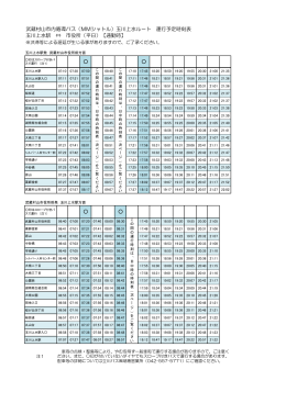 武蔵村山市内循環バス（MMシャトル）玉川上水ルート 運行予定時刻表