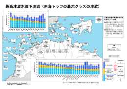 最高津波水位予測図（南海トラフの最大クラスの津波）