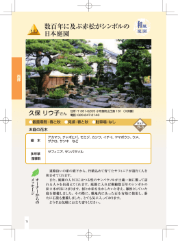 数百年に及ぶ赤松がシンボルの 日本庭園