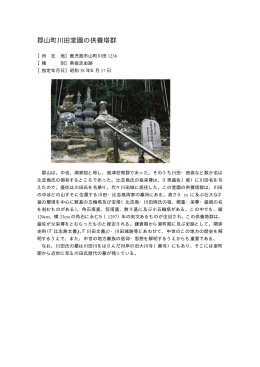 郡山町川田堂園の供養塔群（PDF：65KB）