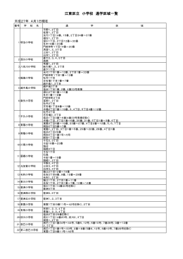 江東区立 小学校 通学区域一覧