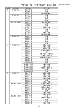 区立小学校通学区域表（学校別）（PDF：26KB）