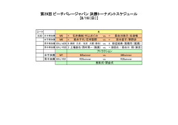 第29回ビーチバレージャパン決勝トーナメントスケジュール [8/16（日）]