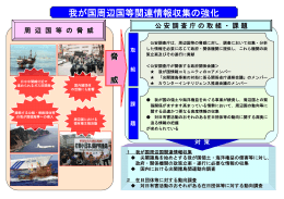 我が国周辺国等関連情報収集の強化