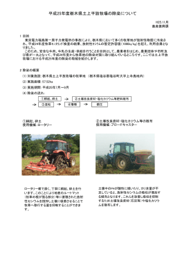 平成25年度栃木県土上平放牧場の除染について