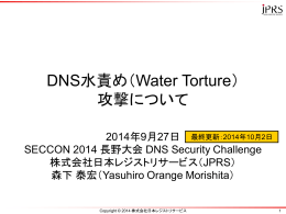 DNS水責め（Water Torture） 攻撃について