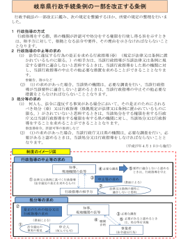 岐阜県行政手続条例の一部を改正する条例