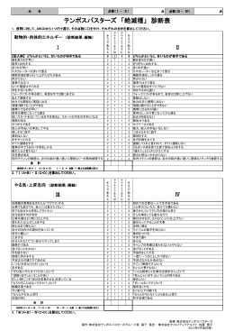 テンポスバスターズ 「絶滅種」 診断表