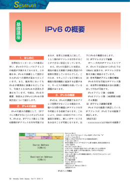 IPv6 の概要 IPv6 の概要