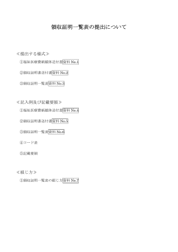 領収証明一覧表の提出について - 三重県国民健康保険団体連合会