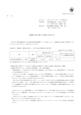 支配株主等に関する事項のお知らせ - 日本テレビホールディングス株式会社