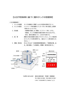 火災予防条例に基づく屋外タンクの設置例 [157KB pdfファイル]