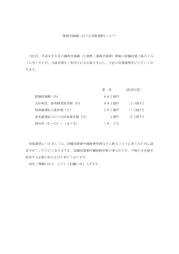 関西空港線における加算運賃について（PDF形式 107KB）