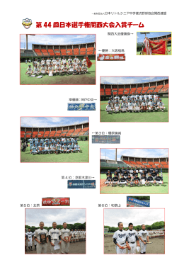 第44回日本選手権関西大会入賞チーム写真