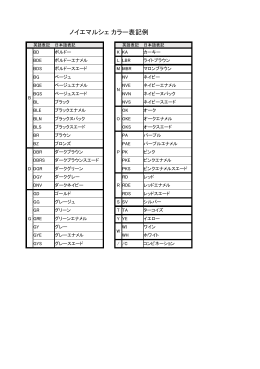 カラー表記一覧PDF - Neue Marche