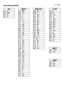 技術士会員名簿（技術部門職） H27.7.1現在 会員 機械部門 電気電子