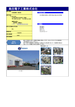 島田電子工業(株) [PDFファイル／65KB]