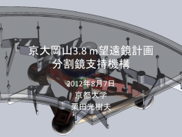 京大岡山3.8 m望遠鏡計画 分割鏡支持機構