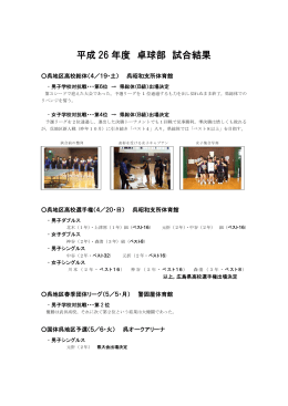 卓球部のページ - 広島県立黒瀬高等学校