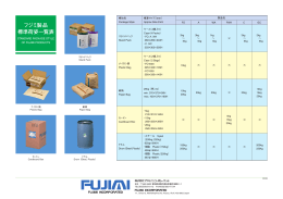 フジミ製品 標準荷姿一覧表