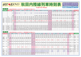 秋田内陸線列車時刻表