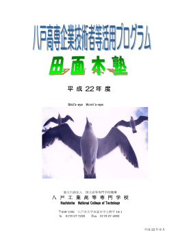 平成22年度 企業技術者等活用プログラム（PDF形式・833KB）