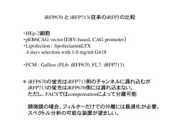 iRFP670  と  iRFP713(従来のiRFP）の比較   ・HEp