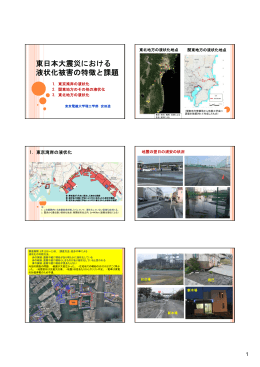 東日本大震災における 液状化被害の特徴と課題