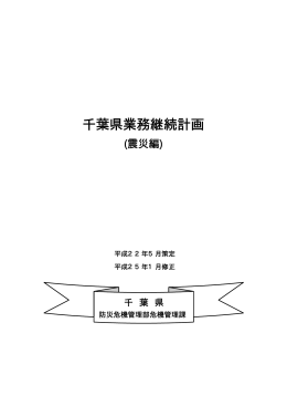 千葉県業務継続計画(震災編)全文（PDF：1328KB）