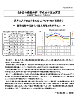 経営分析報告書 - 全日本トラック協会
