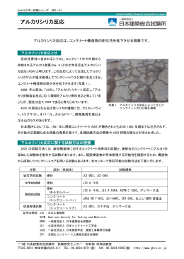 アルカリシリカ反応 - 一般財団法人日本建築総合試験所（GBRC）