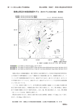 箱根山周辺の地殻変動源モデル（茂木モデルの深さ推定：暫定