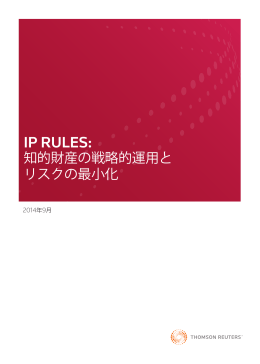IP-Rules 知的財産の戦略的運用とリスクの最小化