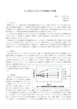りん除去における有機酸の影響[pdf形式 212KB]