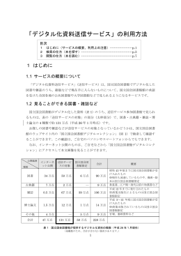 「デジタル化資料送信サービス」の利用方法