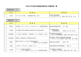 平成24年度東京都職員提案制度 受賞提案一覧