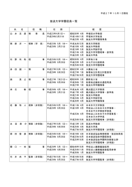 放送大学学園役員一覧