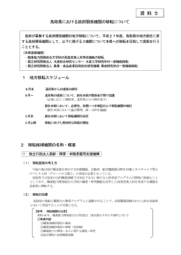 鳥取県における政府関係機関の移転について