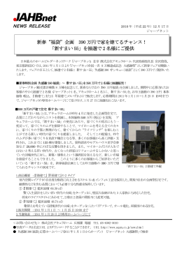 新春“福袋”企画 390 万円で家を建てるチャンス！ 「新