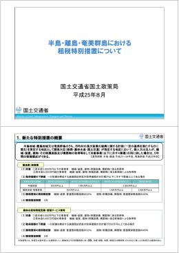 半島・離島・奄美群島における租税特別措置について（PDF：356.2KB）