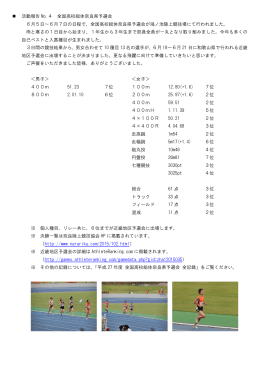 活動報告 No.4 全国高校総体奈良県予選会 6月5日～6月7日の日程で
