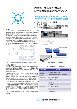 Agile レー ent ーザ線幅測定ソリューション PS-X30-P10102A