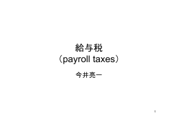 給与税 （payroll taxes）