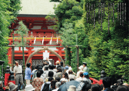 武蔵一宮氷川神社で並ぶ人の列は 境内から溢れ、参道までずらりと続い