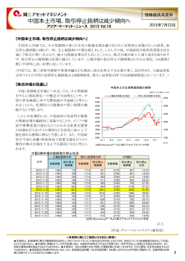 中国本土市場、取引停止銘柄は減少傾向へ