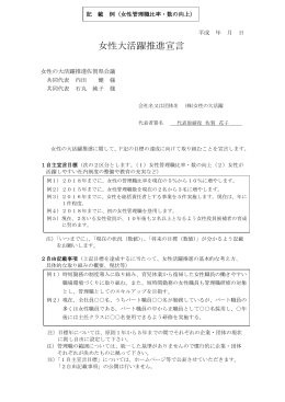 宣言記載例PDF - 女性の大活躍推進佐賀県会議