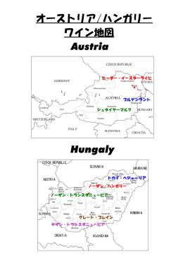 オーストリア/ハンガリー Austria ワイン地図 Hungaly