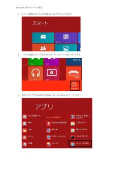 【Windows 8（UI モード）の場合】 1. スタート画面上のタイルが何もない