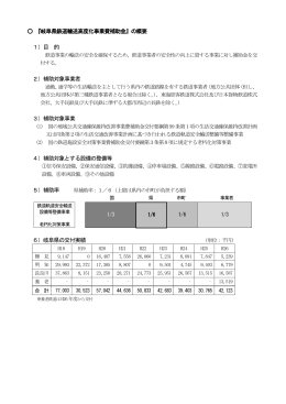 『岐阜県鉄道輸送高度化事業費補助金』の概要 1）目 的 2）補助対象