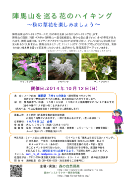 陣馬山を巡る花のハイキング - 森林インストラクター東京会 (FIT)